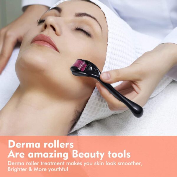 6602 Derma Roller Anti Ageing and Facial Scrubs & Polishes Scar Removal Hair Regrowth (1mm)