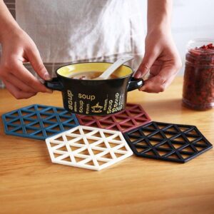 4051A Cup Mat PVC Tea Coaster Non-Slip Placemat High Temperature Insulation Pad Hollow Pot Mat Bowl with Anti-hot