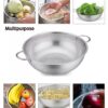 2914 Stainless Steel Rice Vegetables Washing Bowl Strainer Collapsible Strainer.