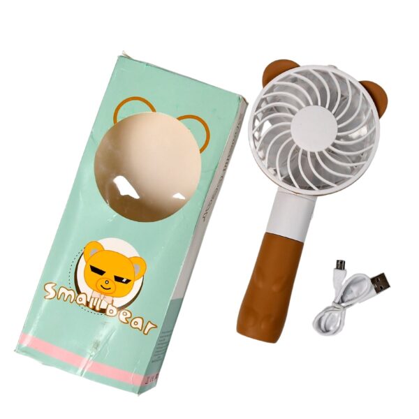 4812 Portable Bear Styled Hand Fan Rechargeable Handheld Fan For Travel , home & Office Use