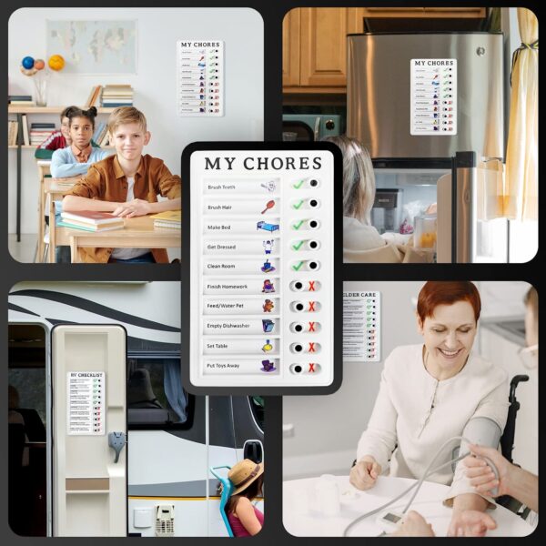 4448 Portable My Chores Home Note Board Management Planning Memo Boards Reminding Time.