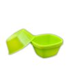 2427 Square Plastic Bowl For Serving Food (Pack of 4)