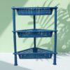 2812 Triangle Storage Plastic 3-Tier  Rack Shelf For Kitchen, Living Room, Bathroom, Office