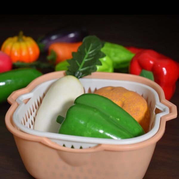 2785 2 In 1 Basket Strainer To Rinse Various Types Of Items Like Fruits, Vegetables Etc.