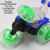 4482 Rechargeable 360 degree stunt rolling remote control car with colourful 3d lights and music for kids