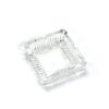 4062 Square Glass Misti Crystal Quality Cigar Cigarette Ashtray Round Tabletop for Home Office Indoor Outdoor Home Decor