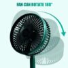 4613A Telescopic Electric Desktop Fan, Height Adjustable, Foldable & Portable for Travel/Carry | Silent Table Top Personal Fan for Bedside, Office Table