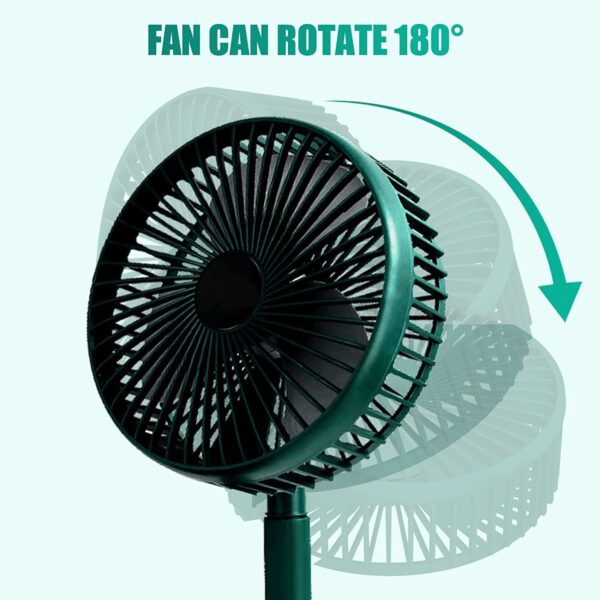 4613A Telescopic Electric Desktop Fan, Height Adjustable, Foldable & Portable for Travel/Carry | Silent Table Top Personal Fan for Bedside, Office Table