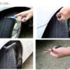 1513 Puncture Repair Kit Tubeless Tyre Full Set with Nose Pliers, Rubber Cement and Extra Strips for Cars, Bikes