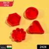 2424 Cookie Cutter with Shape Heart Round Star and Flower (4 Pack)