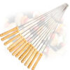 2228 Barbecue Skewers for BBQ Tandoor and Gril with Wooden Handle - Pack of 12