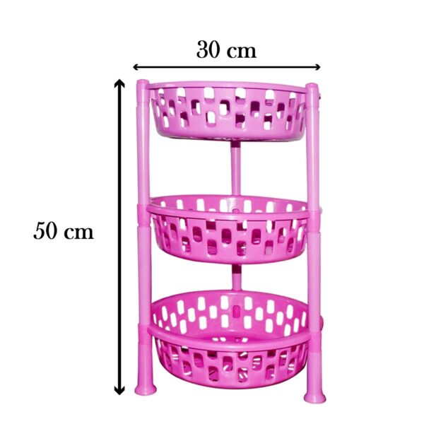 2507 Round Multipurpose Plastic Storage Rack Organiser