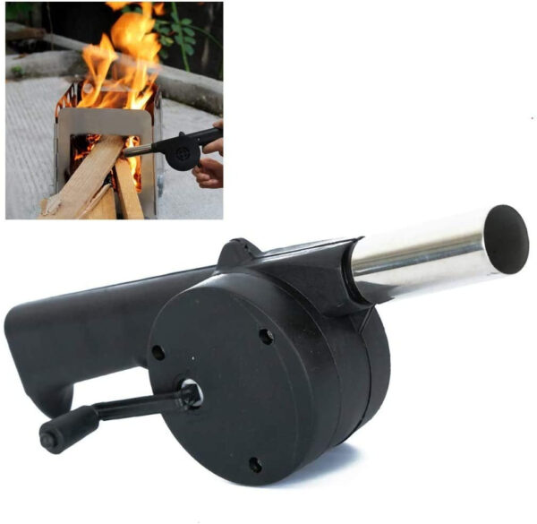 2282 Portable Hand Crank Air Blower Fan for Charcoal Grill BBQ