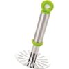 8123 Ganesh Potato/Pav Bhaji Masher with Plastic Handle, Silver & Plastic - Oval Pav Masher, Potato 1-Piece, Smasher Handle, Multicolor