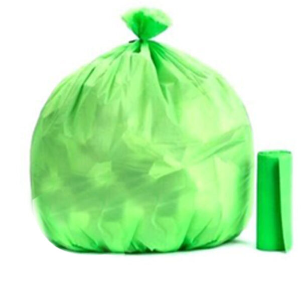 1586 Bio-degradable Eco Friendly Garbage/Trash Bags Rolls (24" x 32") (Green)