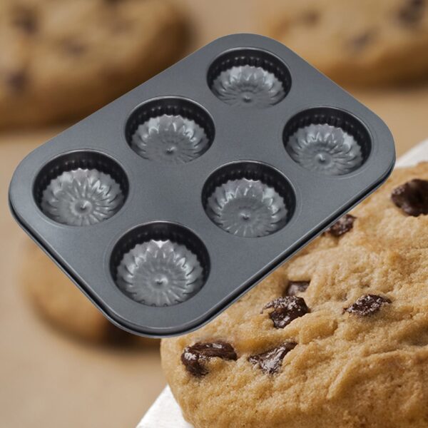 7079 6 slot Non-Stick Muffins Cupcake Pancake Baking Molds