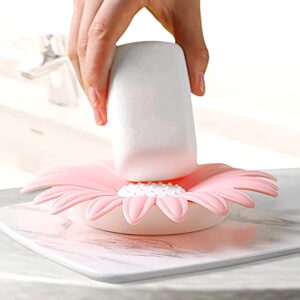 4684 Flower Shape Portable Soap Dish Holder Soap Case