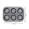 7079 6 slot Non-Stick Muffins Cupcake Pancake Baking Molds