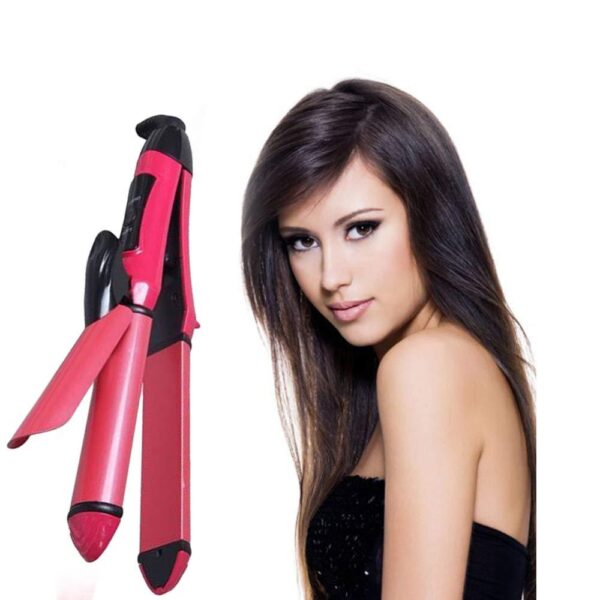 385 2 in 1 Hair Straightener and Curler Machine For Women | Curl & Straight Hair Iron