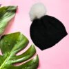 6342 Men's and Women's Skull Slouchy Winter Woolen Knitted Black Inside Fur Beanie Cap.