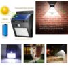 213 Solar Security LED Night Light for Home Outdoor/Garden Wall (Black) (20-LED Lights)