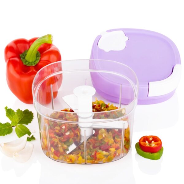 2672 2in1 Handy Chopper And Slicer For Home & kitchen (600ML Capacity)