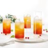 2343 Heavy unbreakable Stylish Plastic Clear look fully Transparent Glasses Set 330ml (6pcs)