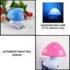 0254 Automatic Night Sensor Mushroom Lamp (0.2 watt, Multicolour)