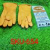 654 - Cut Glove Reusable Rubber Hand Gloves (Orange) - 1 pc