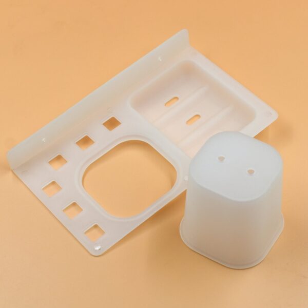 4776 3 in 1 Plastic Soap Dish and plastic soap dish tray used in bathroom and kitchen purposes.