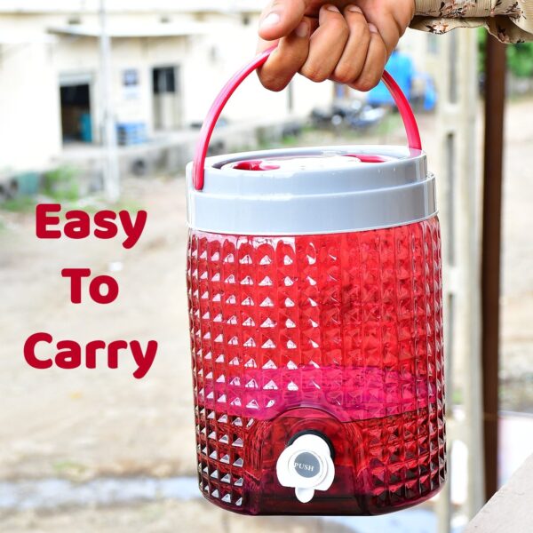 2073 Diamond cut design plastic water jug to carrying water and other beverages. (4500Ml)