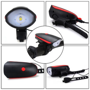 1562 Rechargeable Bicycle LED Bright Light with Horn Speaker