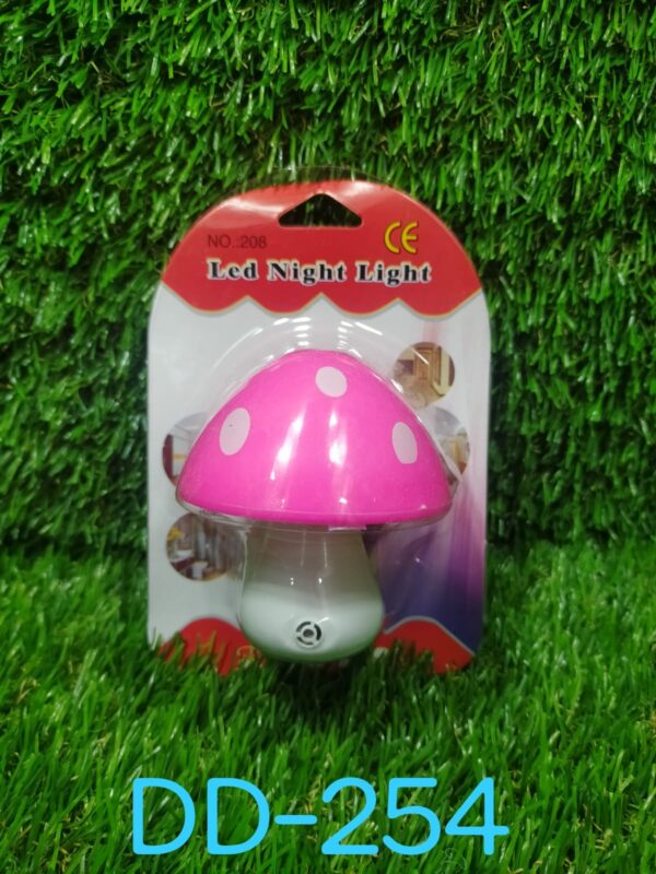 0254 Automatic Night Sensor Mushroom Lamp (0.2 watt, Multicolour)