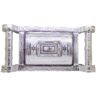 2091 Multipurpose 4 Section Royal Design Silver Storage/Gift Box