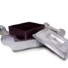 2091 Multipurpose 4 Section Royal Design Silver Storage/Gift Box