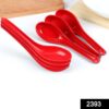 2393 Microwave Safe, Unbreakable, Colorful Soup/Dessert Spoons, Food Grade Set of 6 Pcs,