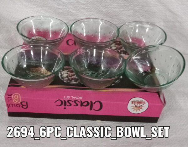 2694 6 Pc Classic Bowl Set used in all kinds of household and kitchen purposes for serving food stuffs and items etc. in it.